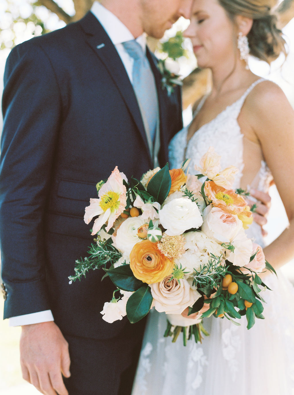bride, groom, bouquet, dress, suit