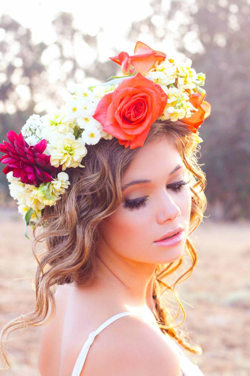 Flower Crown - 30 Inspiring Ideas Worn By Real Brides