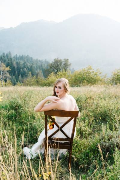 Bridal Session Snowbasin Resort Utah