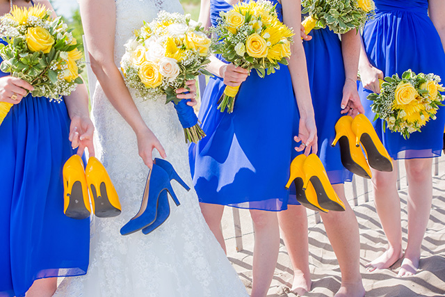 Cobalt Blue  and Yellow  Wedding  in Moncton New Brunswick 
