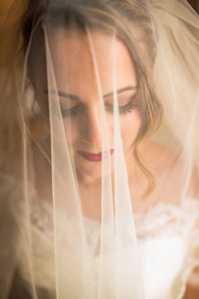 Bride in wedding veil