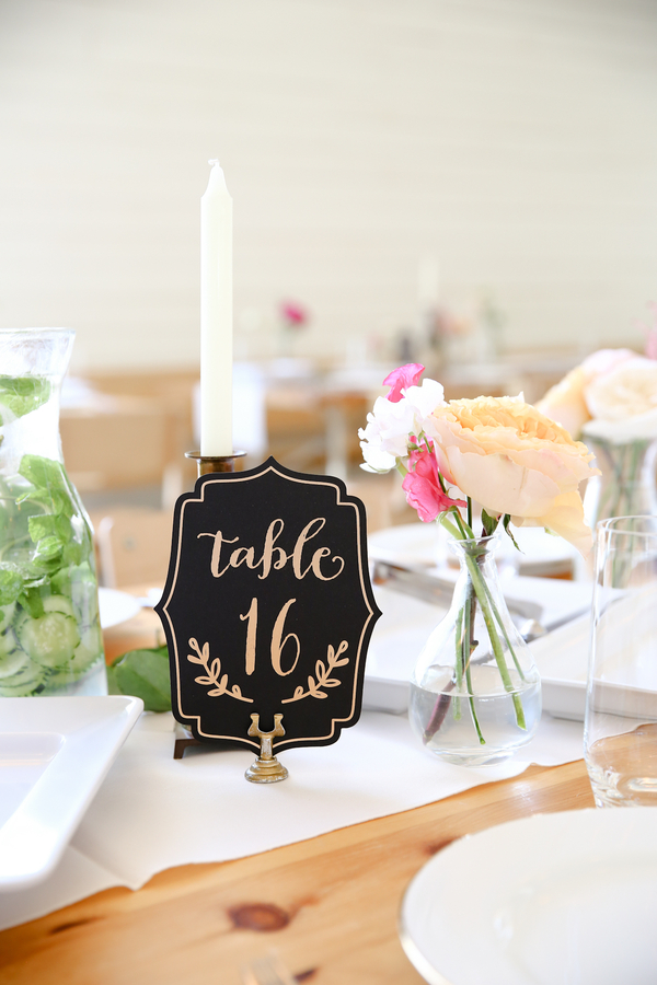 Wedding reception table number