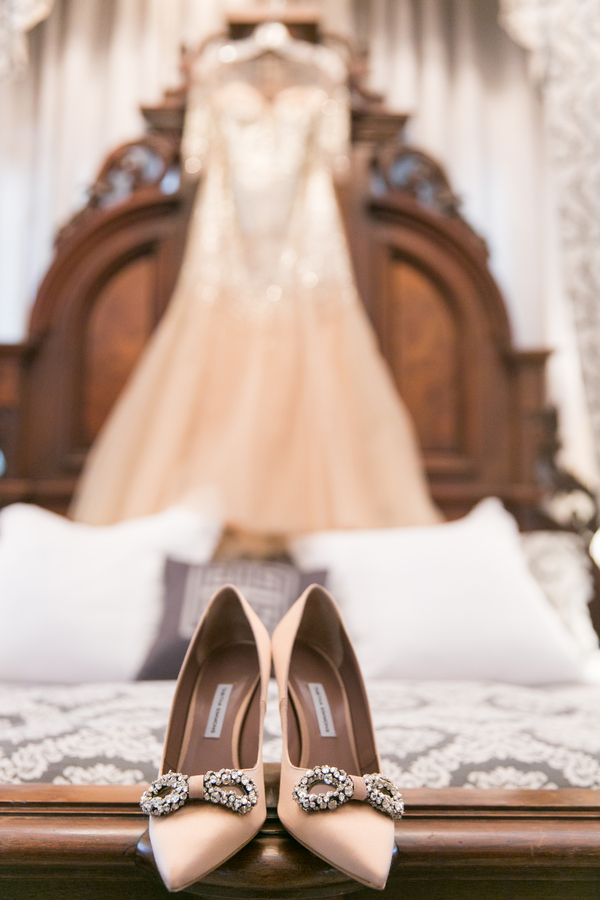 Blush wedding shoes