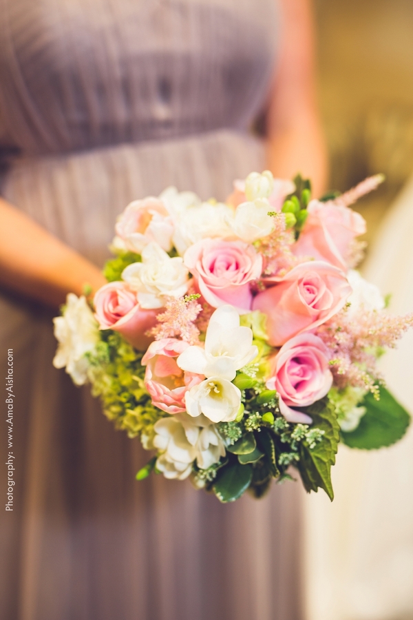 Cream and blush bridesmaid bouquet