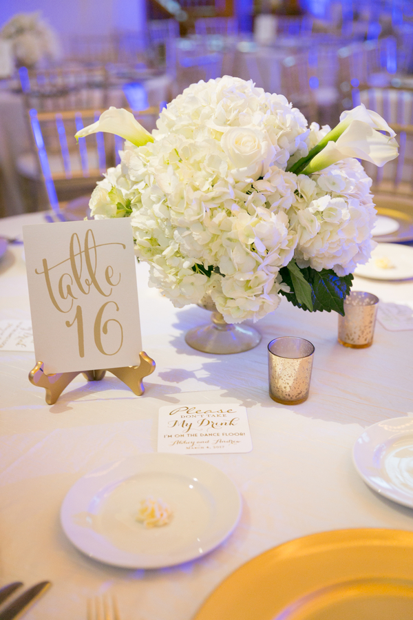 Gold table numbers