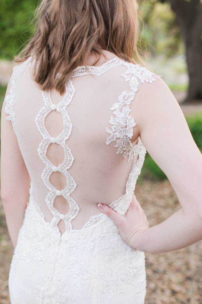 Illusion back to wedding dress