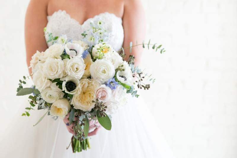 Stunning white wedding bouquet