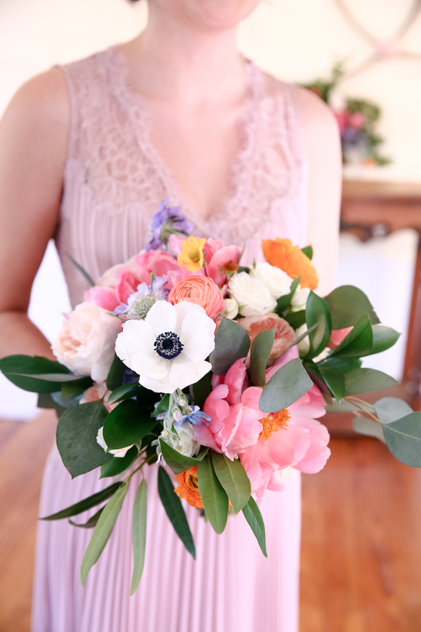 Stunning wild flower wedding bouquet