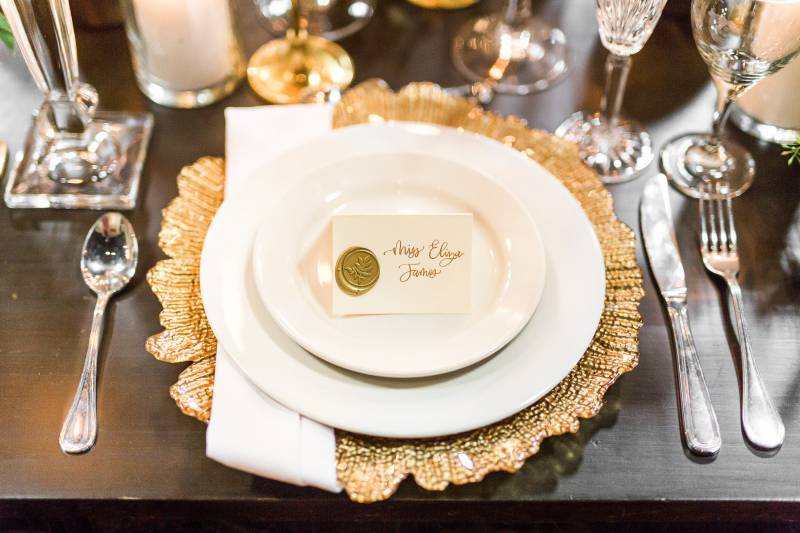 Gold place setting