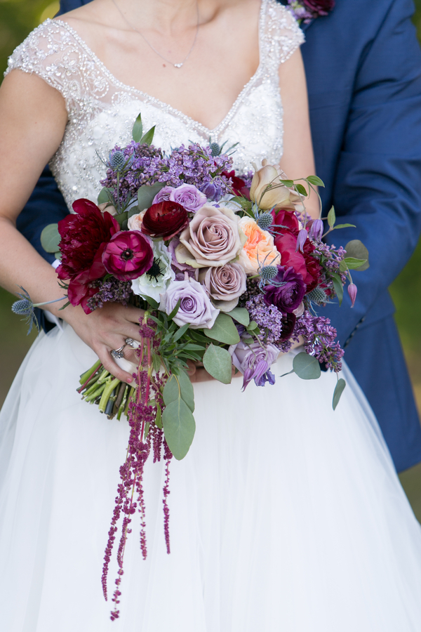 Stunning and colorful bridal bouquet