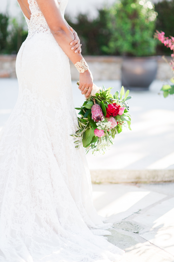 Bride and bridal bouquet