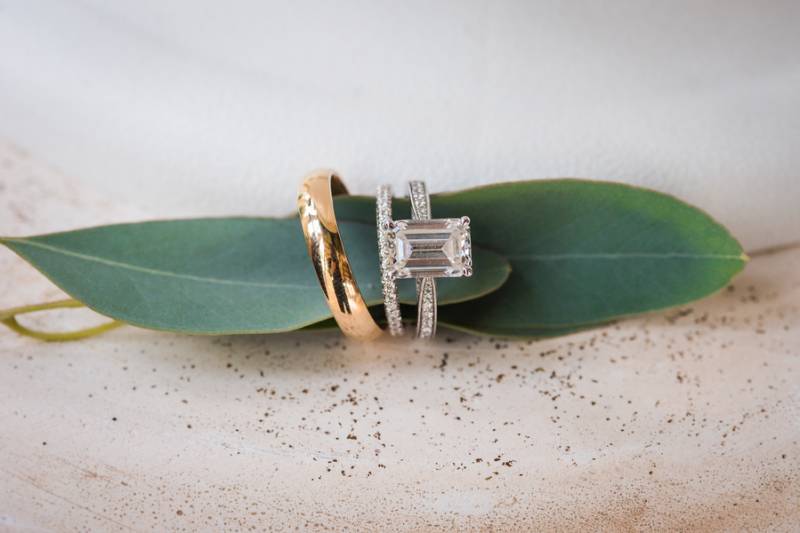 Stunning emerald cut engagement ring
