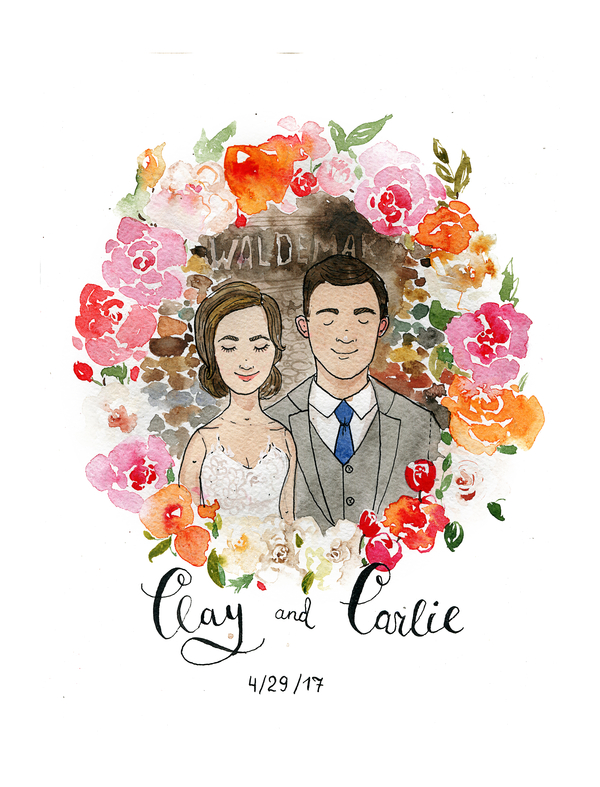 Bride and groom poster
