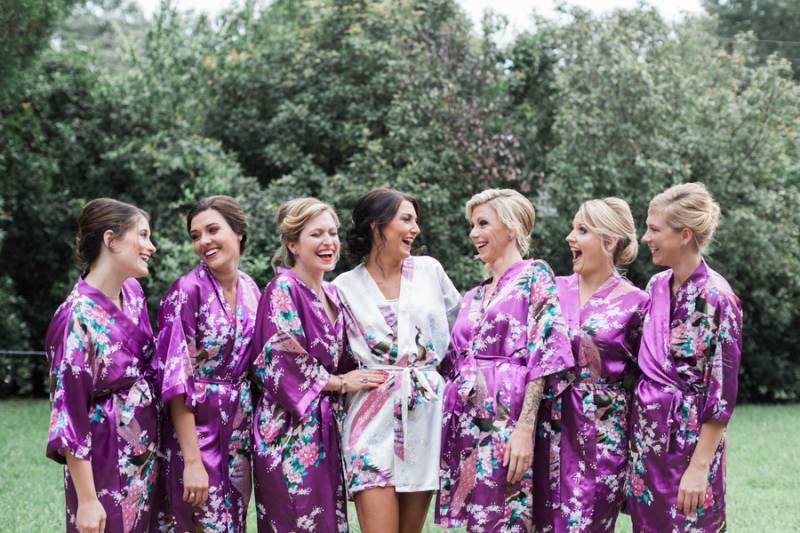 Purple bridesmaid robes