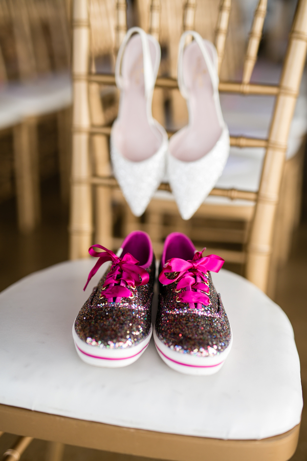 Sparkly wedding tennis shoes