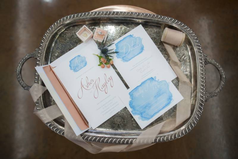 Water color wedding invitation