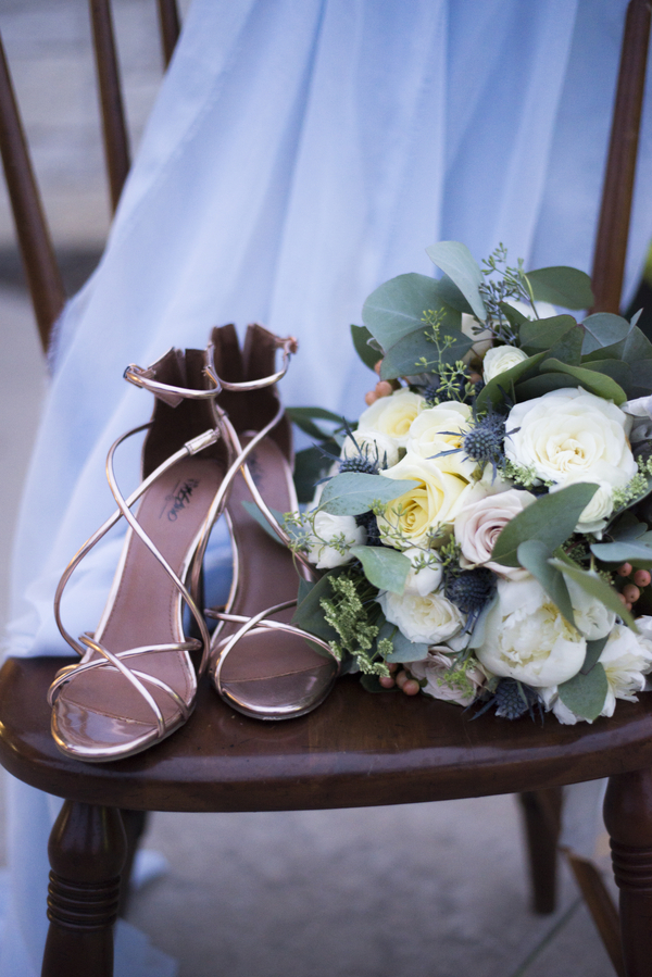 Copper wedding shoes