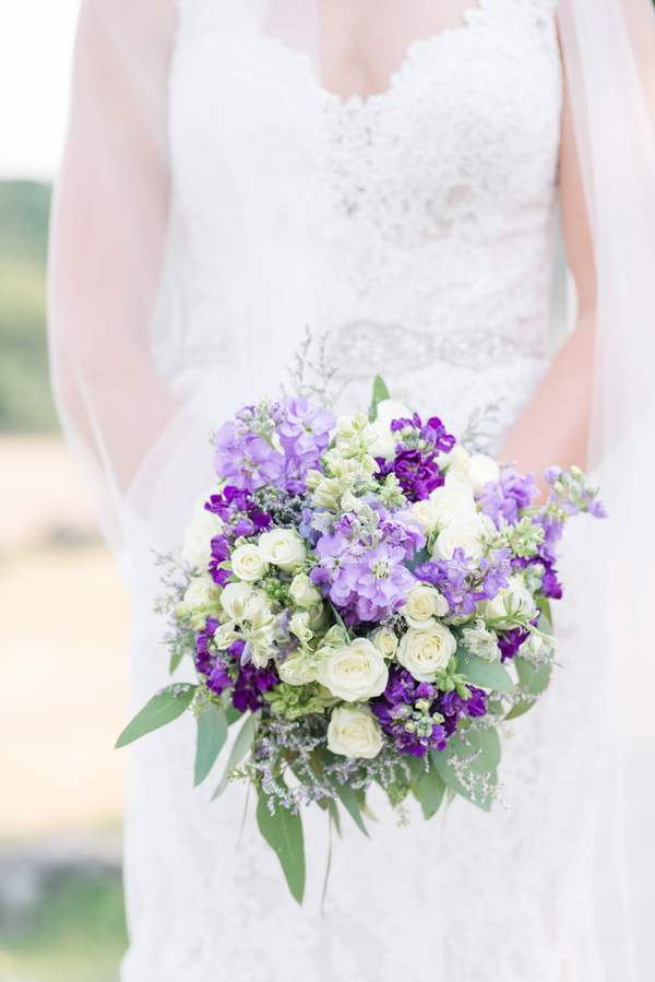 Purple bridal bouquet