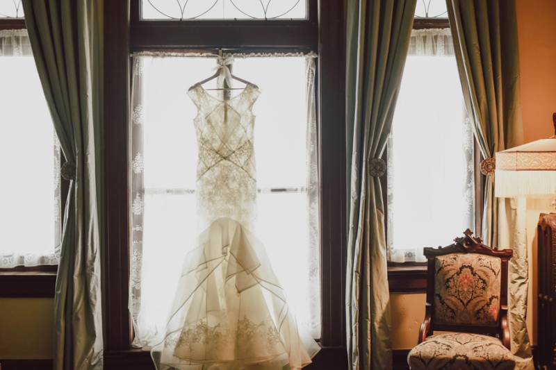 Ethereal lace wedding dress