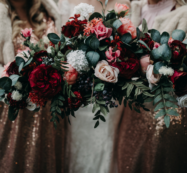 Fall-inspired wedding bouquets