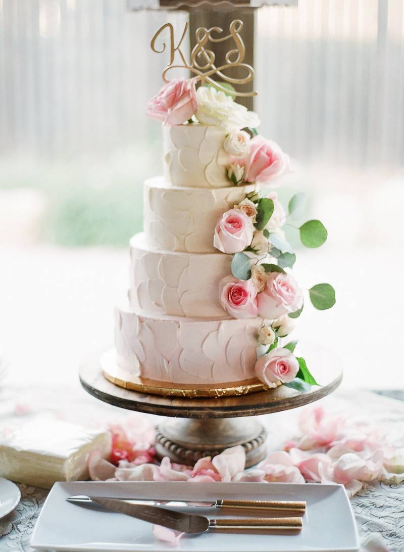 Ombre wedding cake