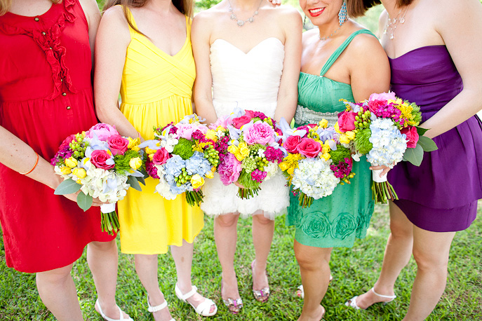 Bridal Entourage with Bouquets