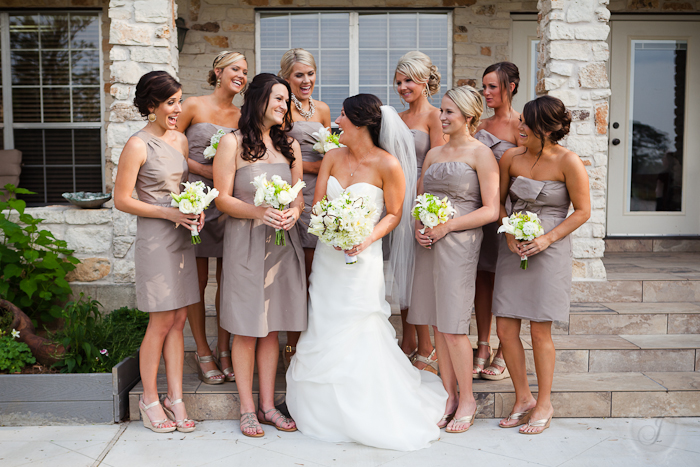 Bridal Entourage in short dresses