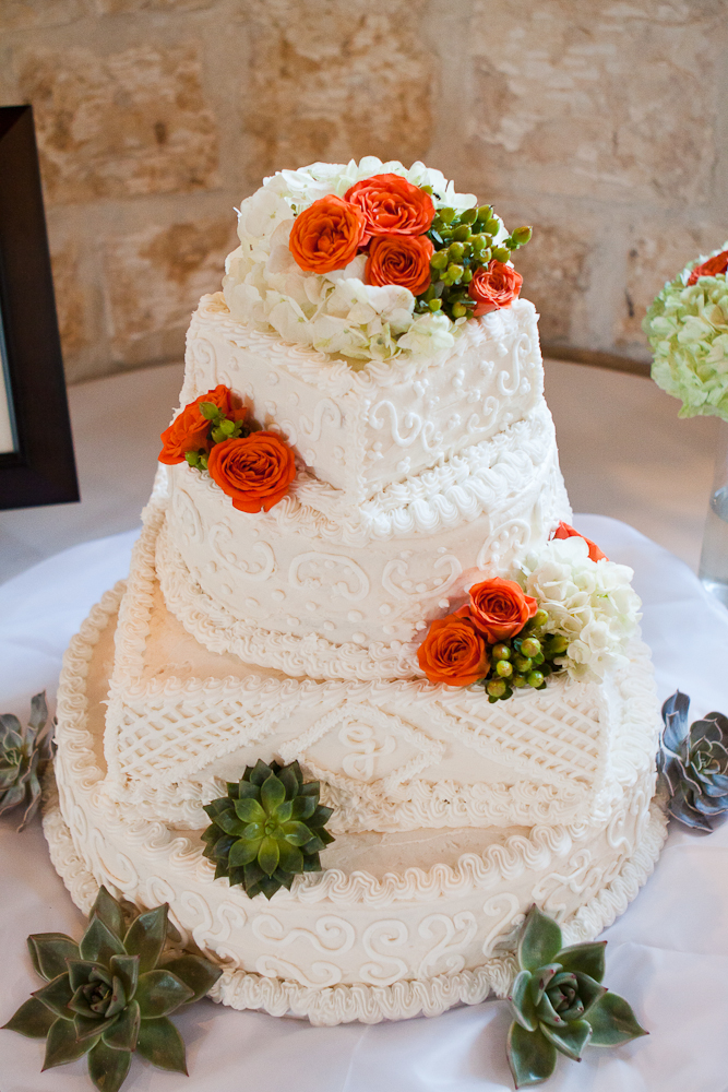 Multi-tier White Wedding Cake