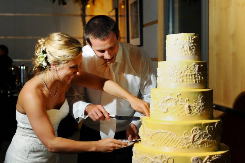 Yellow Wedding Cake