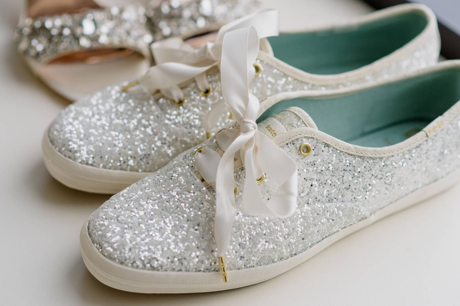 silver sparkly keds