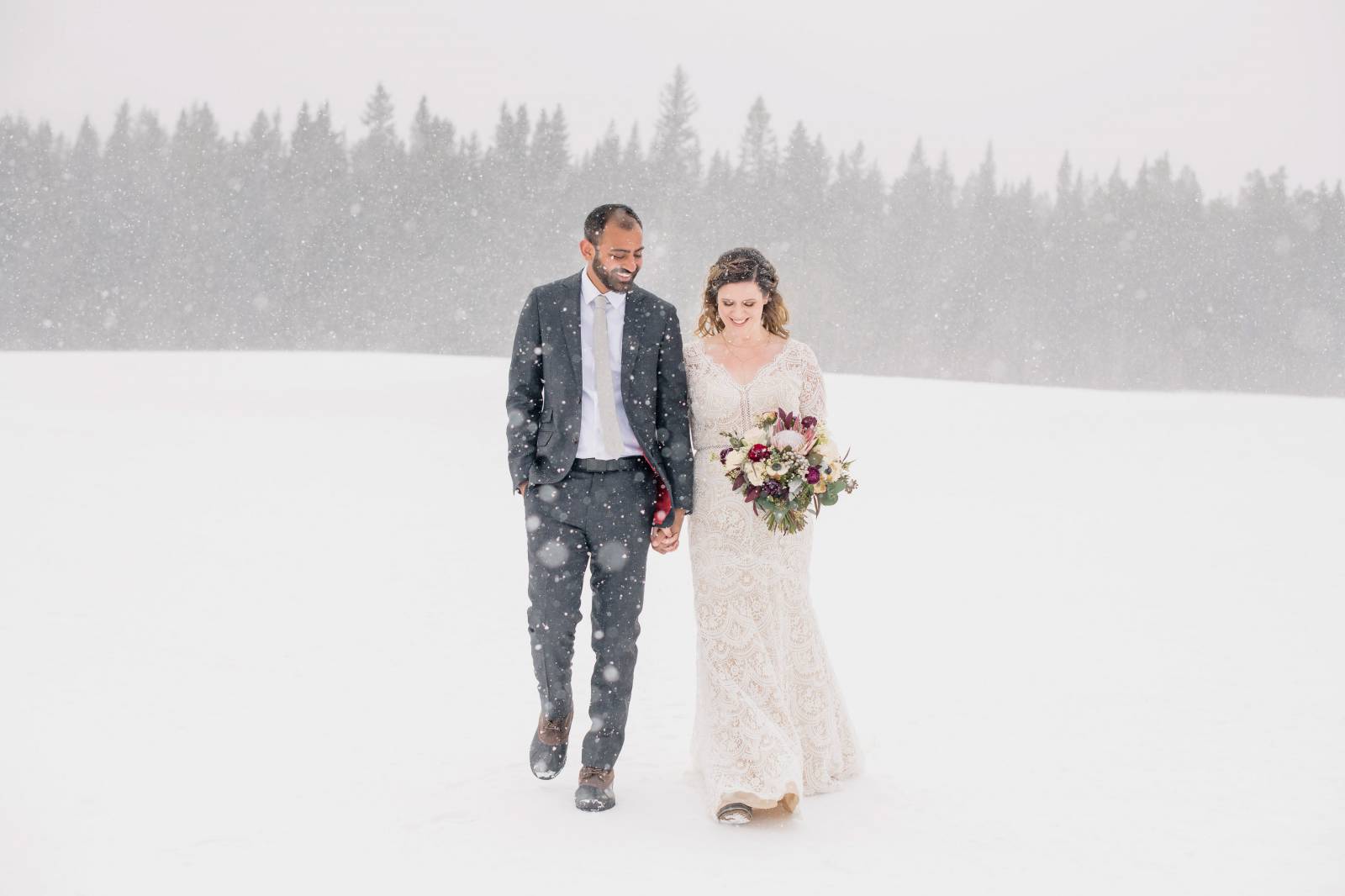 Park Distillery Winter Weddingjennifer Neil Banff Wedding