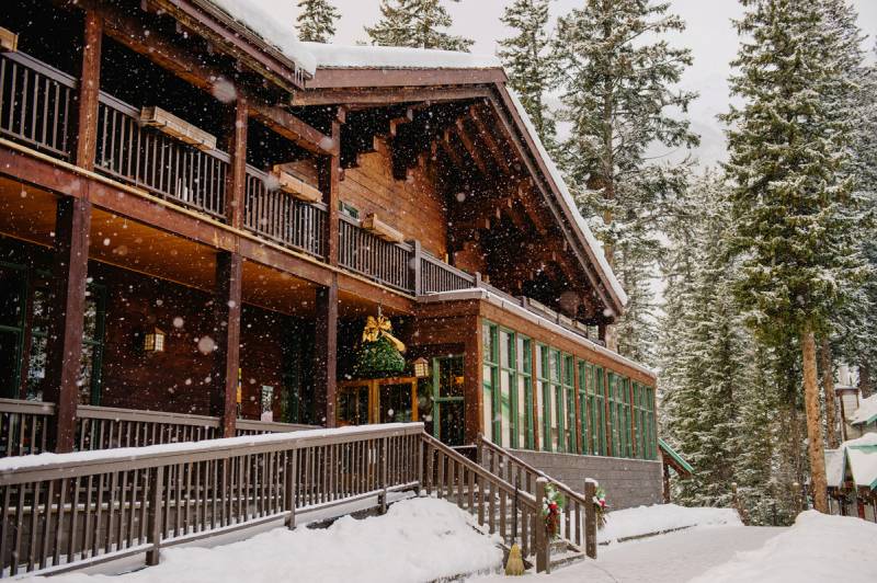 Emerald Lake Lodge in winter