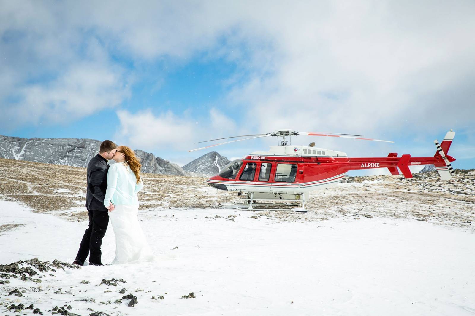 Canmore Heli-Wedding, Mountain Heli-Wedding, Canmore wedding photographer