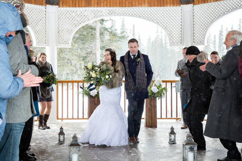 Banff Wedding, outdoor wedding ceremony, Banff central park gazebo,