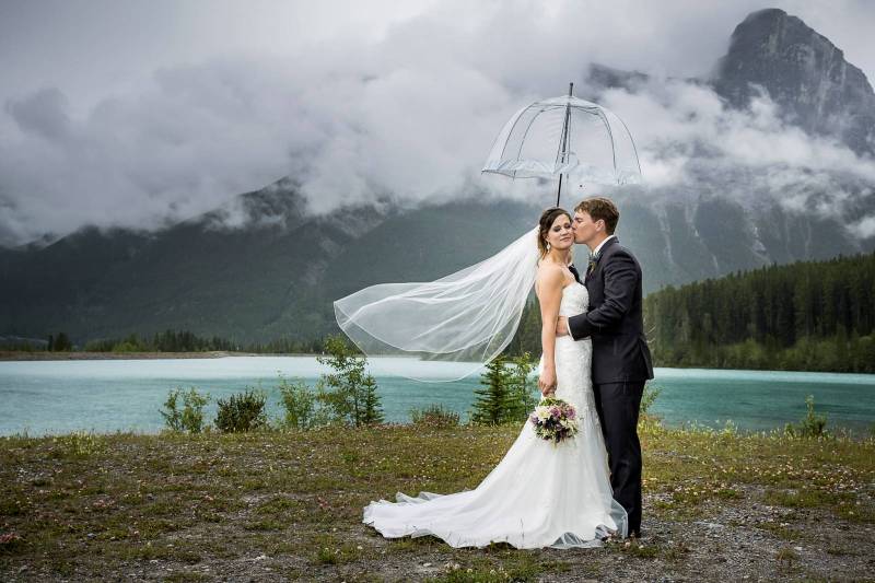 canmore wedding photographer, bride and groom, mountain wedding, canmore wedding