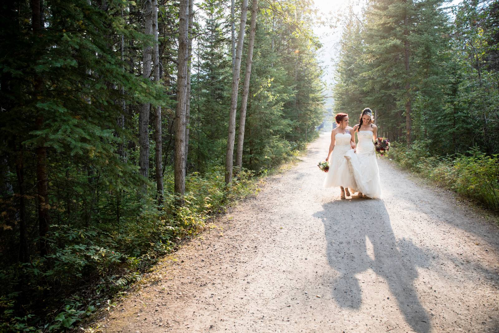 Banff wedding ceremony, Two Jack Lake ceremony, outdoor ceremony, LGBT Banff wedding, Same sex Banff