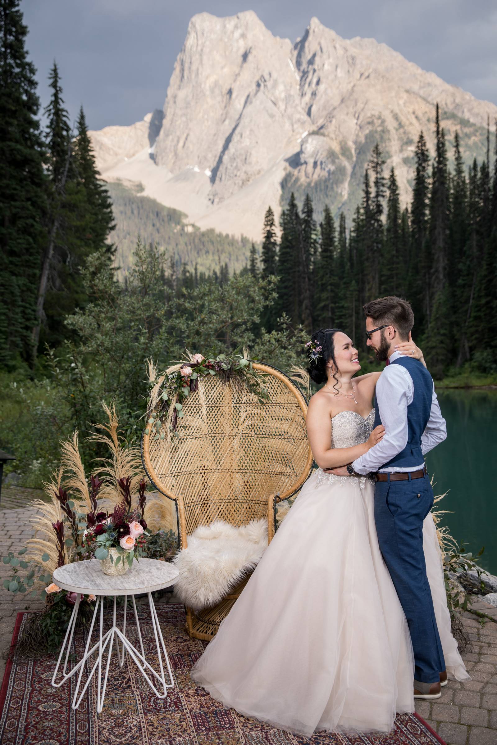 Emerald Lake Lodge Wedding, Mountain Wedding, Summer Mountain Wedding, Banff Wedding Photographer, W