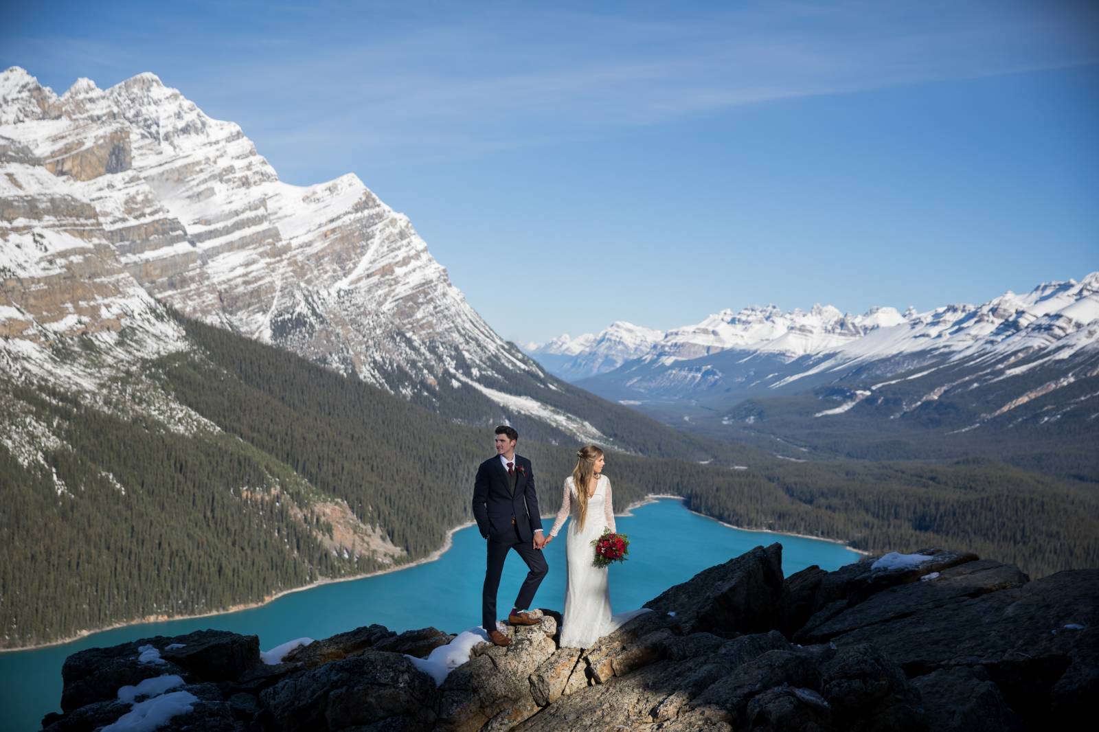 Peyto Lake Wedding, Peyto Lake Elopement, Banff Wedding Photographer, Banff Elopement Photographer
