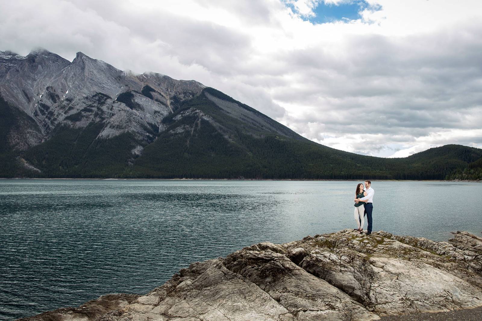 Banff Engagement Session, Lake Minnewanka Engagement, Banff Wedding Photographer