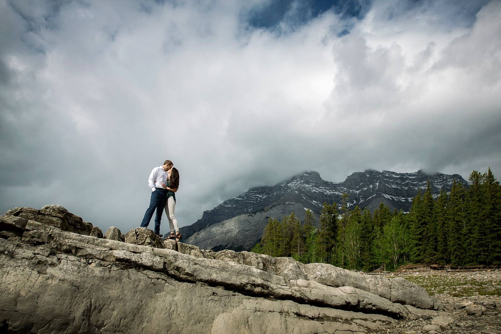 Banff Engagement Session, Lake Minnewanka Engagement, Banff Wedding Photographer