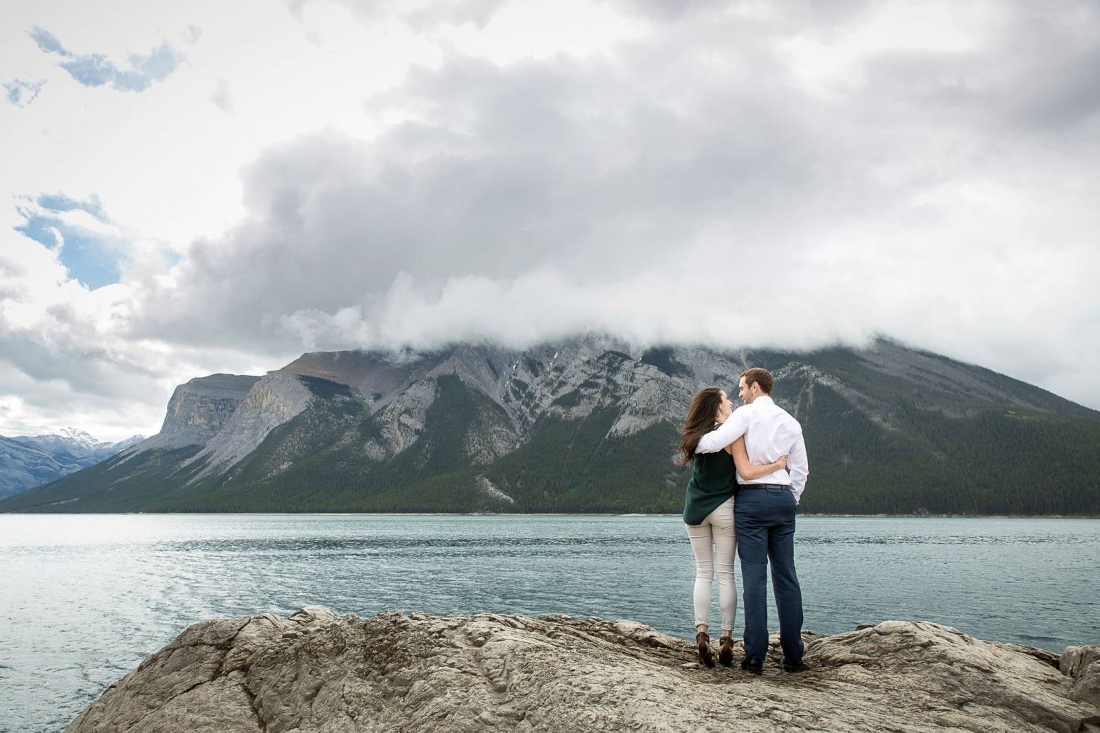 Banff Engagement Session, Lake Minnewanka Engagement, Banff Wedding Photographer