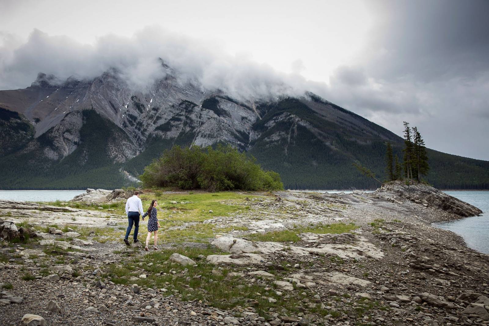 Banff Engagement Session, Lake Minnewanka Engagement, Banff Wedding Photographer