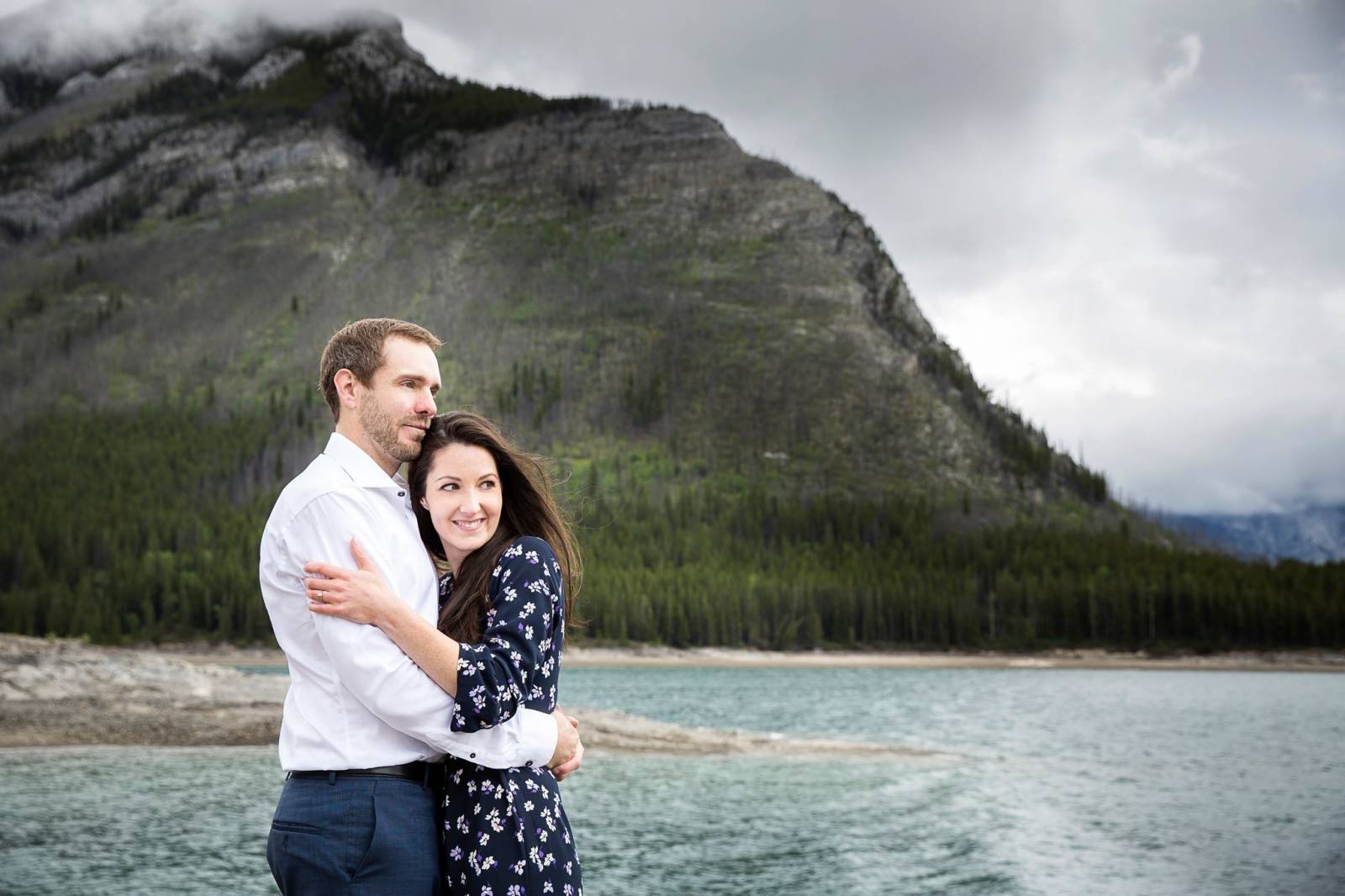 Banff Engagement Session, Lake Minnewanka Engagement, Banff Wedding Photographer