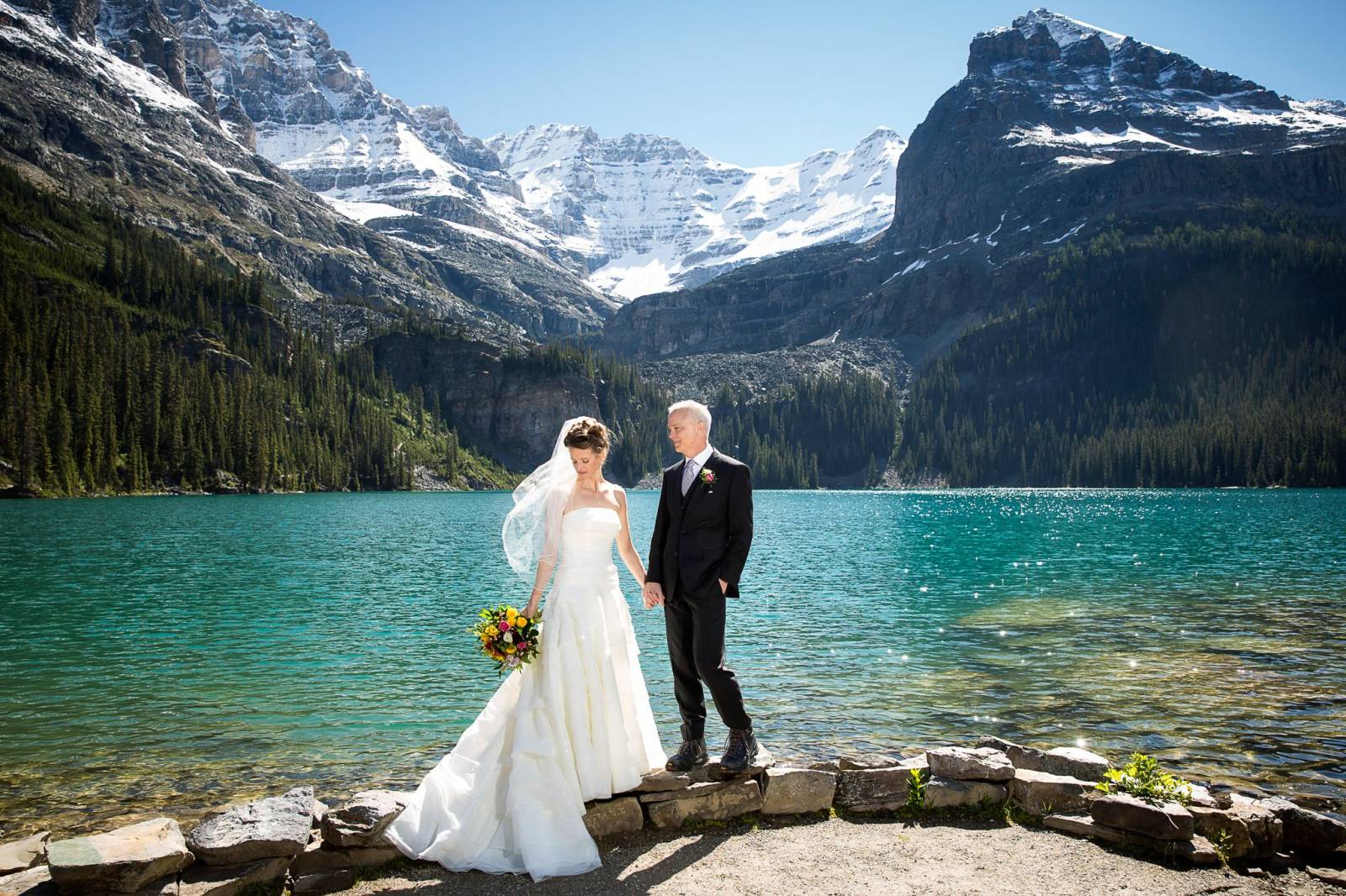 Lake O'Hara Wedding, Banff Wedding Photographer, Mountain Wedding