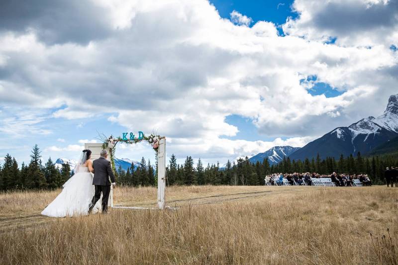 Outdoor Canmore Wedding Ceremony Quarry Lake