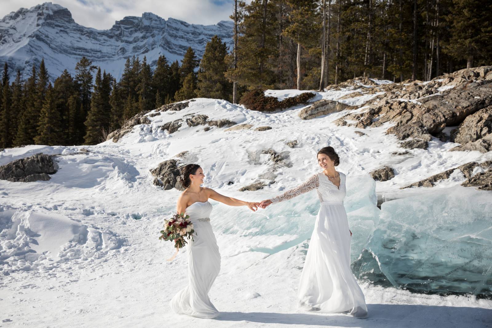 Banff Same Sex Wedding, Banff LGBTQ Wedding, Banff elopement photographer, Mountain Elopement, Same 