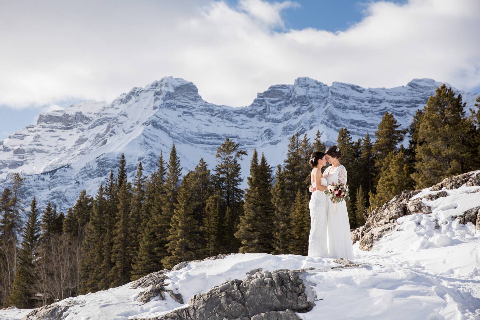 Banff Same Sex Wedding, Banff LGBTQ Wedding, Banff elopement photographer, Mountain Elopement, Same 
