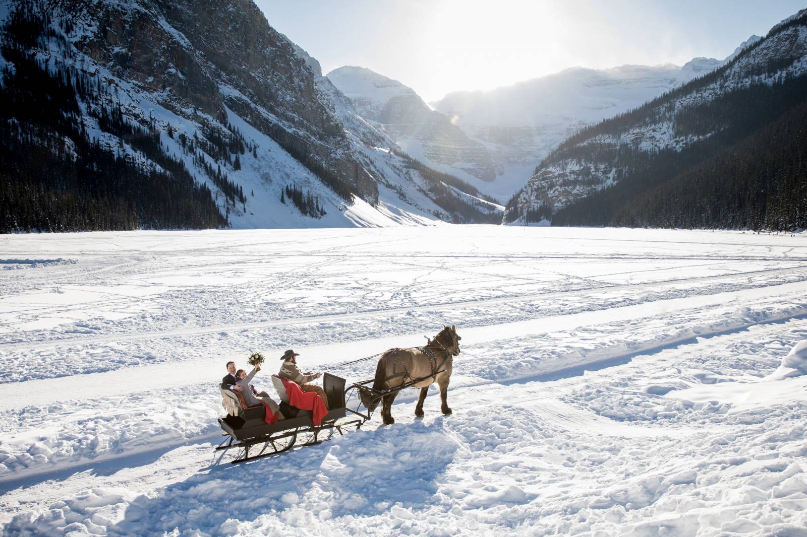 Lake Louise Mountain Elopement, Winter Lake Louise Wedding, Lake Louise Wedding Photographer, Weddin