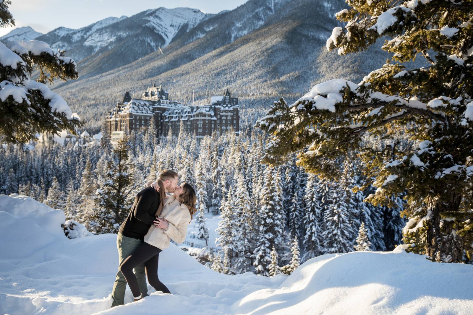 Banff Springs Hotel Surprise Proposal Banff Proposal Photographer Banff