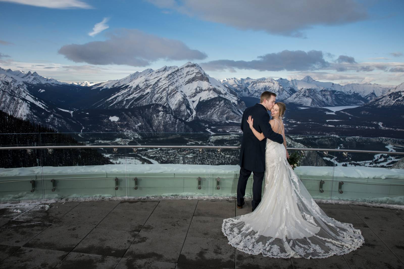 Banff Gondola Sky Bistro Wedding Ceremony, Outdoor wedding ceremony, mountaintop ceremony, banff wed